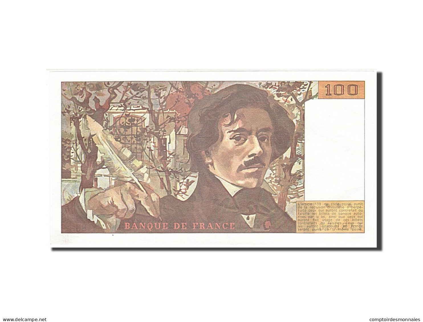 Billet, France, 100 Francs, 100 F 1978-1995 ''Delacroix'', 1984, SPL - 100 F 1978-1995 ''Delacroix''