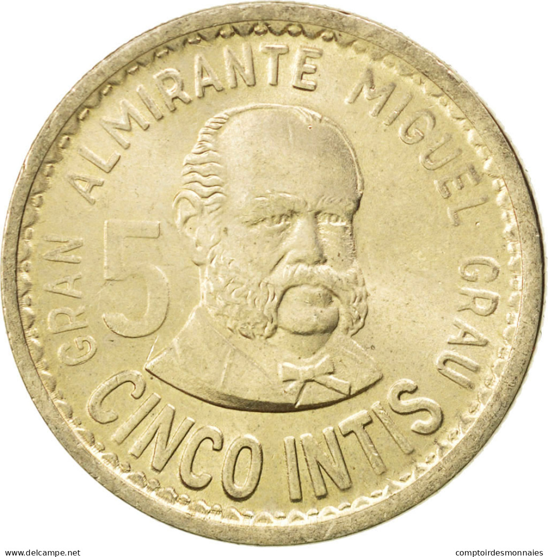 Monnaie, Pérou, 5 Intis, 1986, SPL, Copper-nickel, KM:300 - Pérou