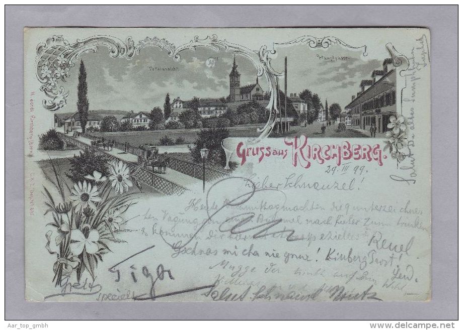 AK BE KIRCHBERG 1899-03-29 Litho H. Jordi "CKZ" #697 - Kirchberg