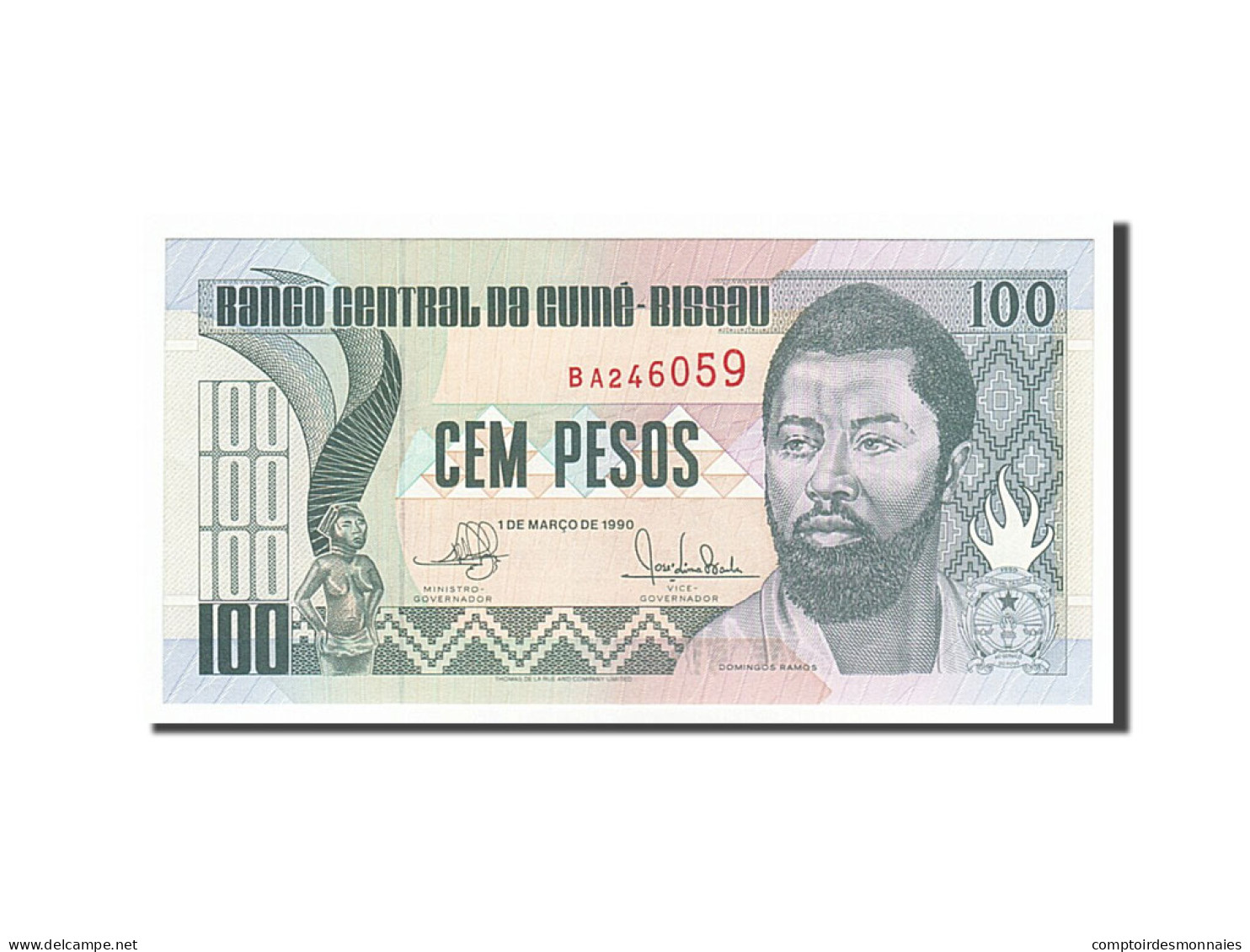 Billet, Guinea-Bissau, 100 Pesos, 1990, 1990-03-01, NEUF - Guinea–Bissau