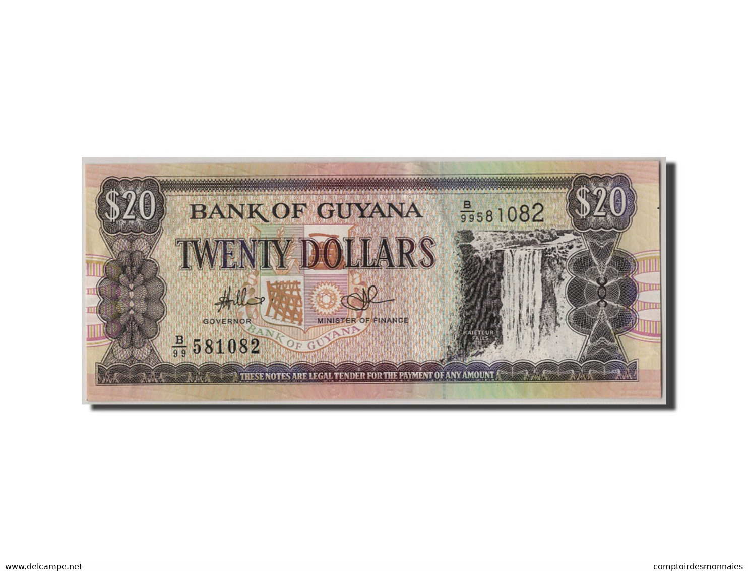 Billet, Guyana, 20 Dollars, TTB+ - Guyana