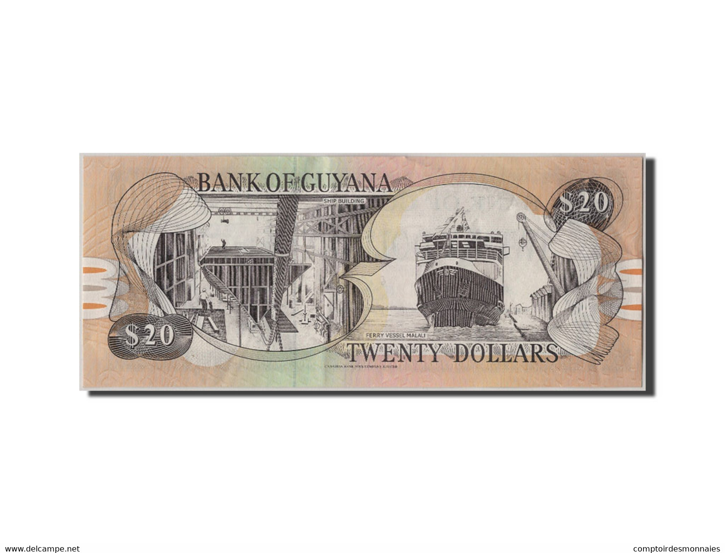 Billet, Guyana, 20 Dollars, TTB+ - Guyana