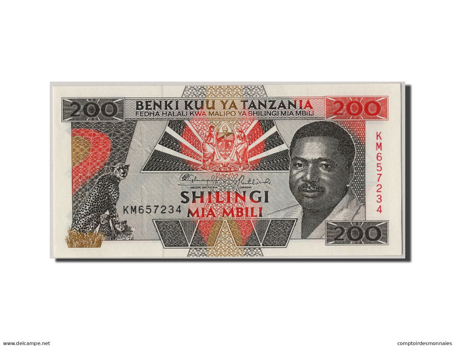 Billet, Tanzania, 200 Shilingi, NEUF - Tanzania