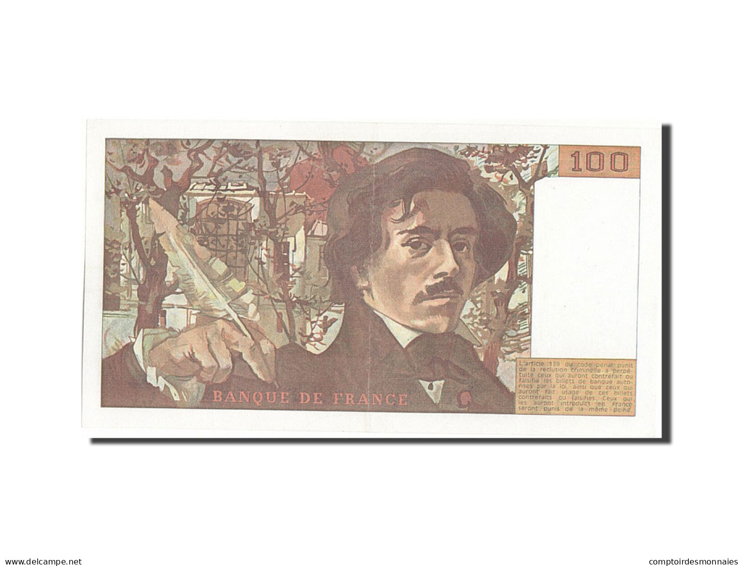 Billet, France, 100 Francs, 100 F 1978-1995 ''Delacroix'', 1978, SUP - 100 F 1978-1995 ''Delacroix''