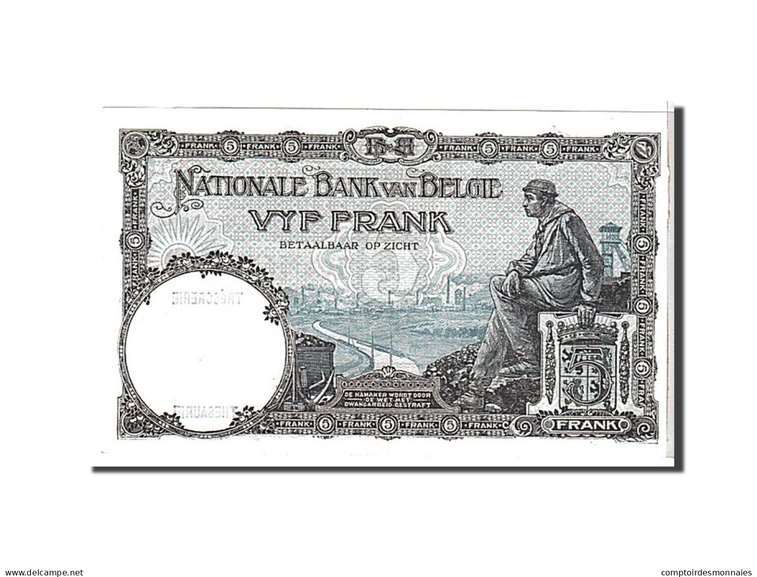 Billet, Belgique, 5 Francs, 1929, KM:93, SUP - 5 Francos