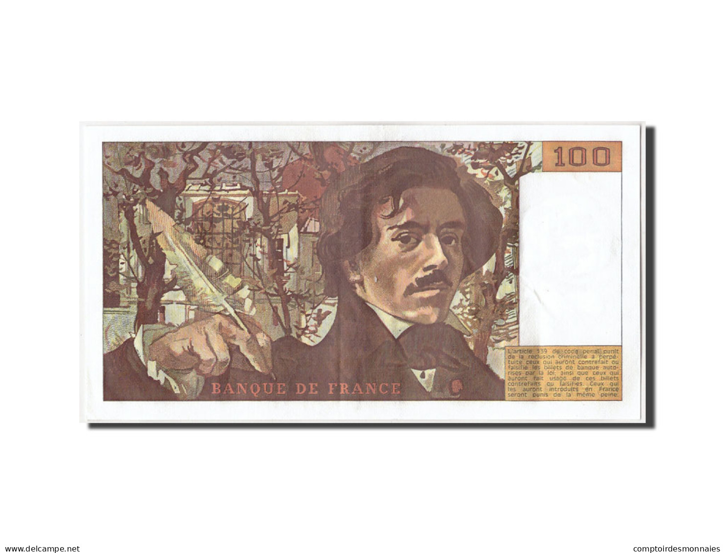 Billet, France, 100 Francs, 100 F 1978-1995 ''Delacroix'', 1985, TTB+ - 100 F 1978-1995 ''Delacroix''