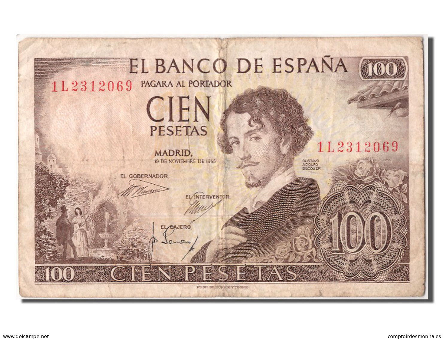 Billet, Espagne, 100 Pesetas, 1965, 1965-11-19, TB+ - 100 Peseten