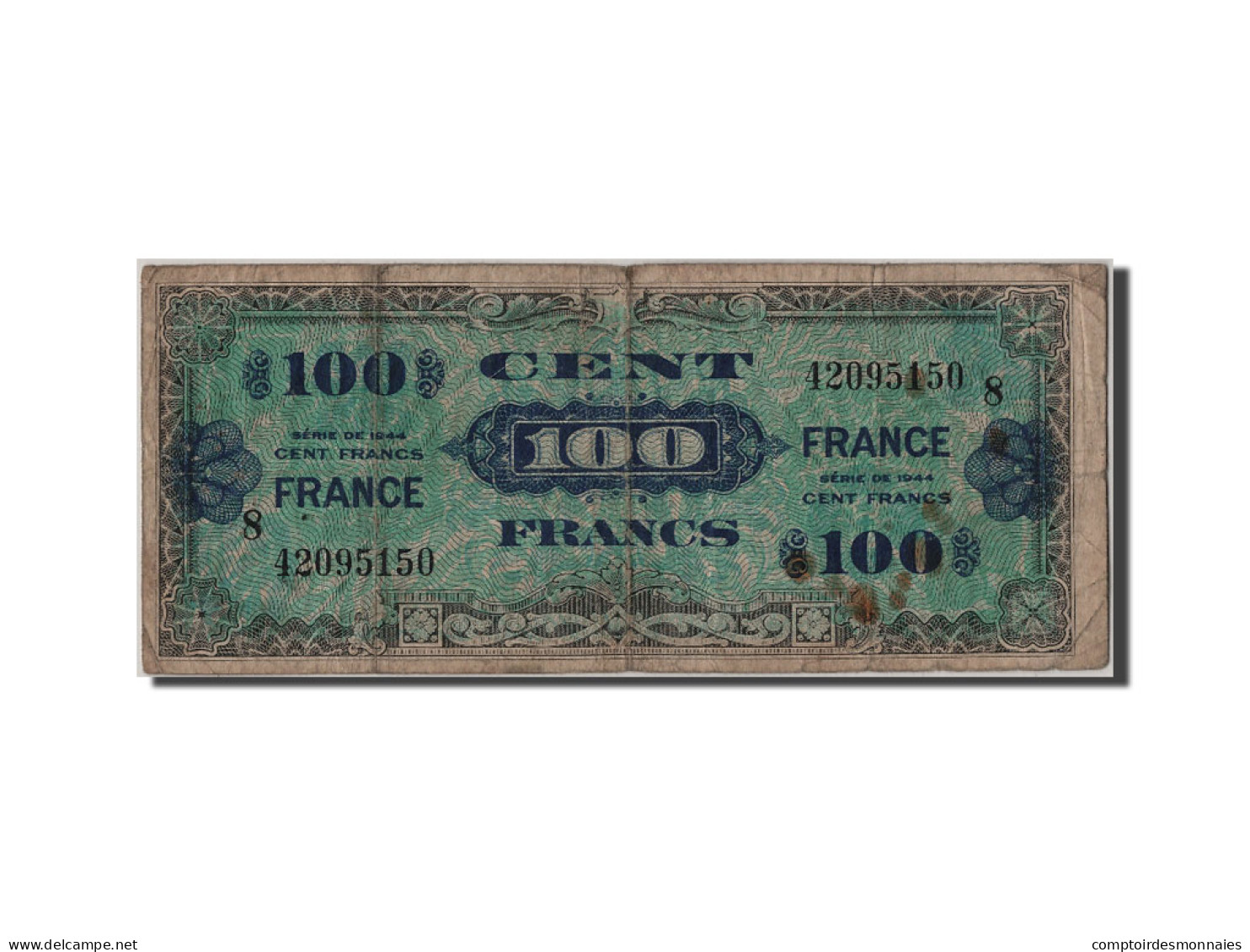 Billet, France, 100 Francs, 1945 Verso France, 1945, 1945-06-04, B+ - 1945 Verso Francés