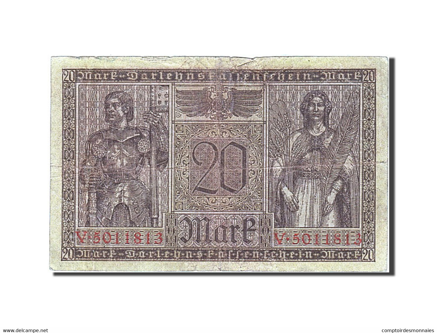 Billet, Allemagne, 20 Mark, 1918, 1918-02-20, TB - 20 Mark