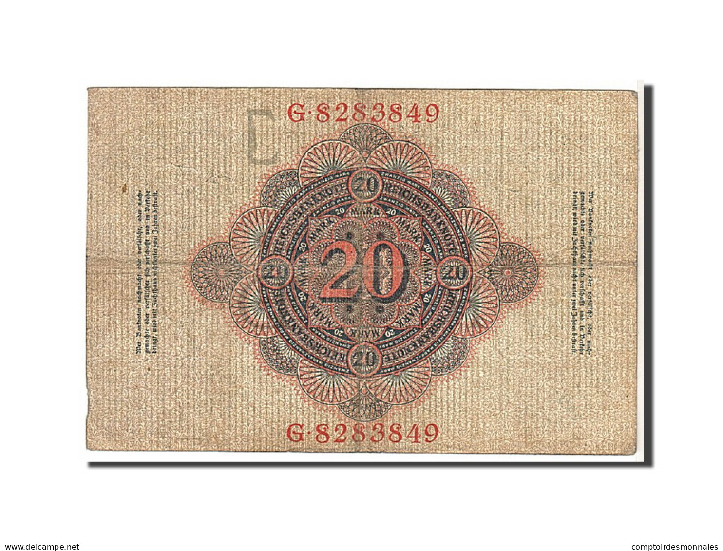 Billet, Allemagne, 20 Mark, 1910, KM:40b, TB+ - 20 Mark