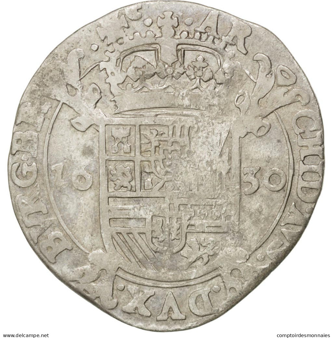 Monnaie, Pays-Bas Espagnols, BRABANT, Escalin, 1630, Brabant, TB+, Argent - Autres & Non Classés