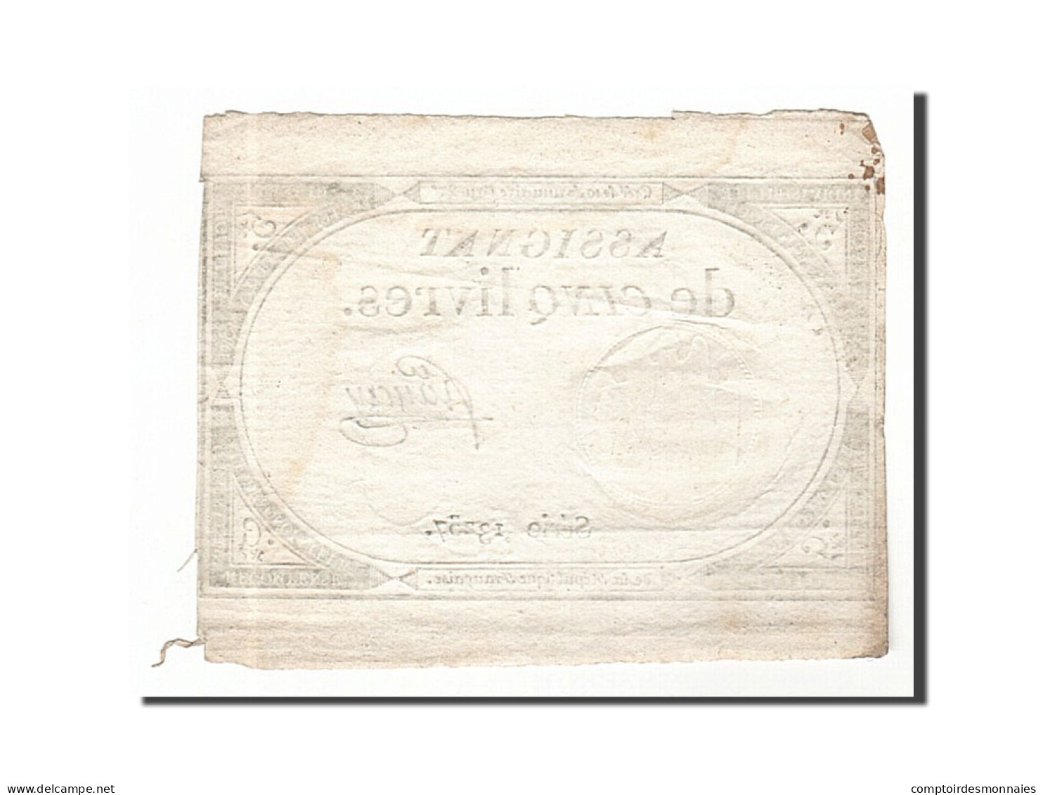 Billet, France, 5 Livres, 1793, Bancey, TTB, KM:A76, Lafaurie:171 - Assignats
