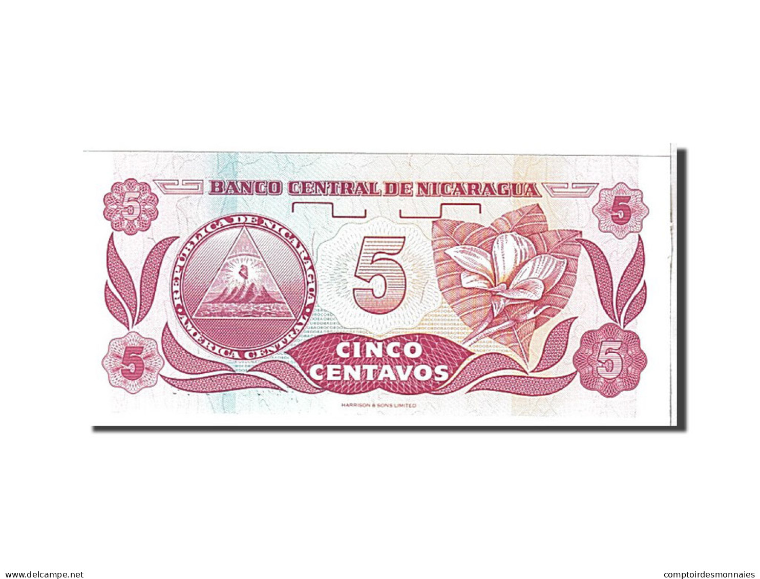 Billet, Nicaragua, 5 Centavos, 1991, KM:168a, NEUF - Nicaragua