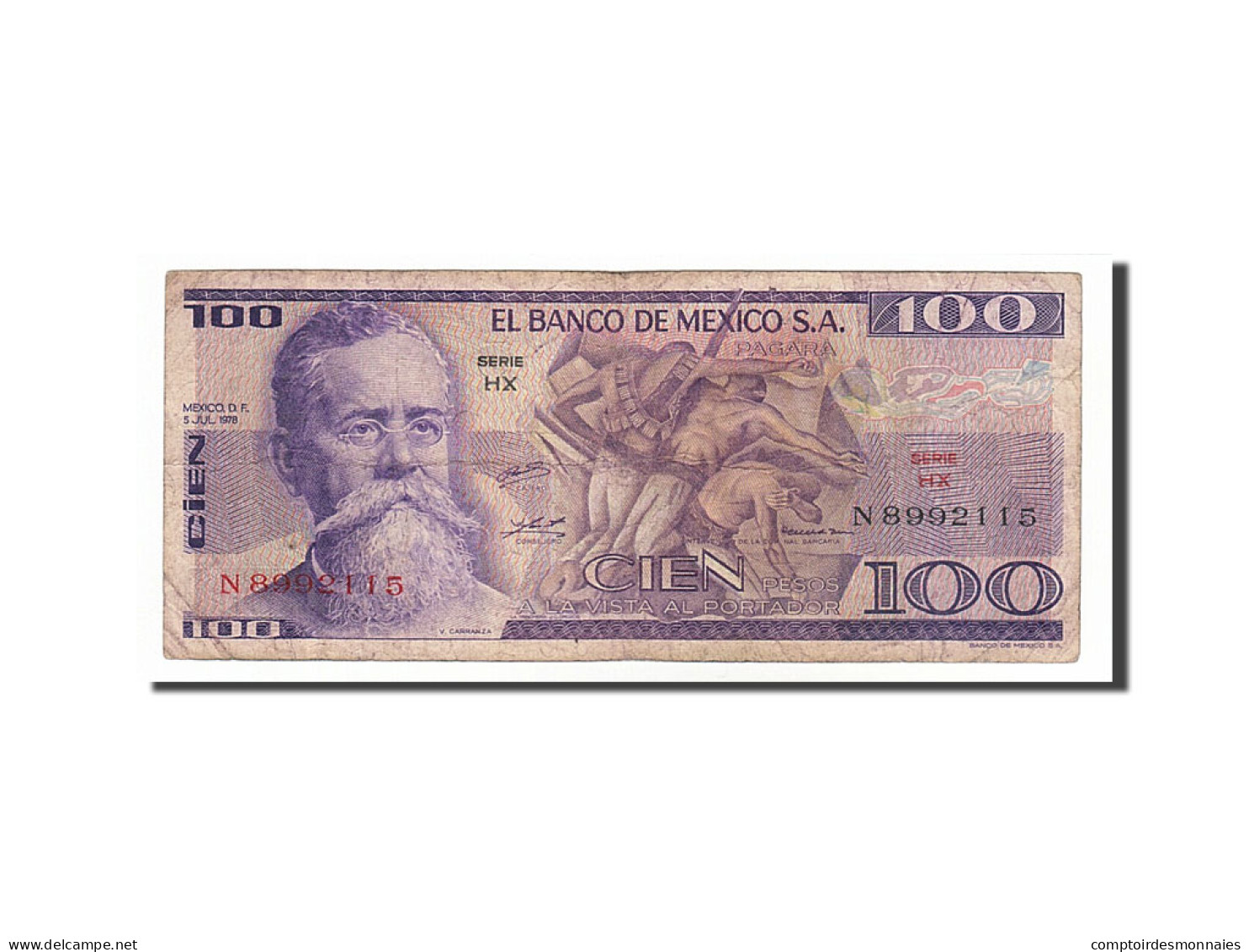 Billet, Mexique, 100 Pesos, 1978, 1978-07-05, TB+ - Mexico