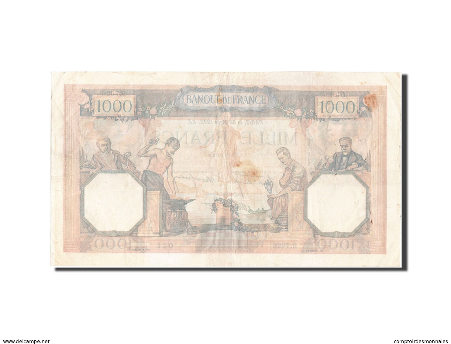 Billet, France, 1000 Francs, 1 000 F 1927-1940 ''Cérès Et Mercure'', 1939 - 1 000 F 1927-1940 ''Cérès Et Mercure''