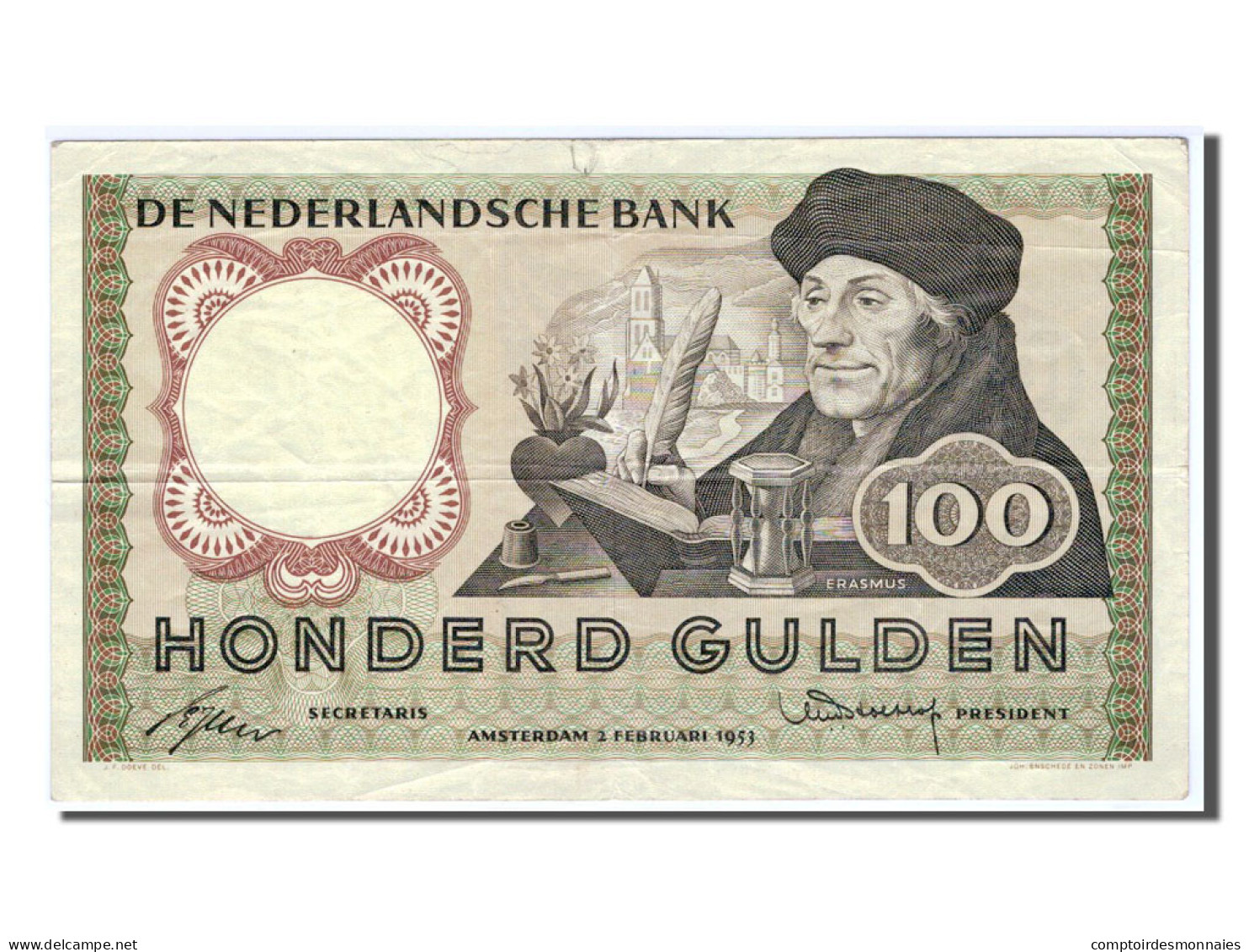 Billet, Pays-Bas, 100 Gulden, 1953, TTB+ - 100 Gulden