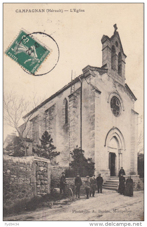 CPA - Campagnan - L'église - Autres & Non Classés