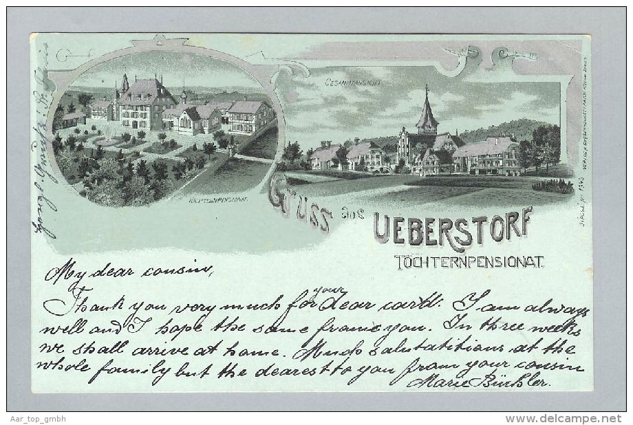 AK FR Ueberstorf 1903-12-09 Litho H.Guggenheim - Other & Unclassified