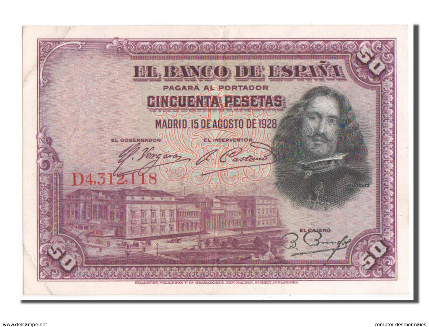 Billet, Espagne, 50 Pesetas, 1928, TTB - 50 Pesetas