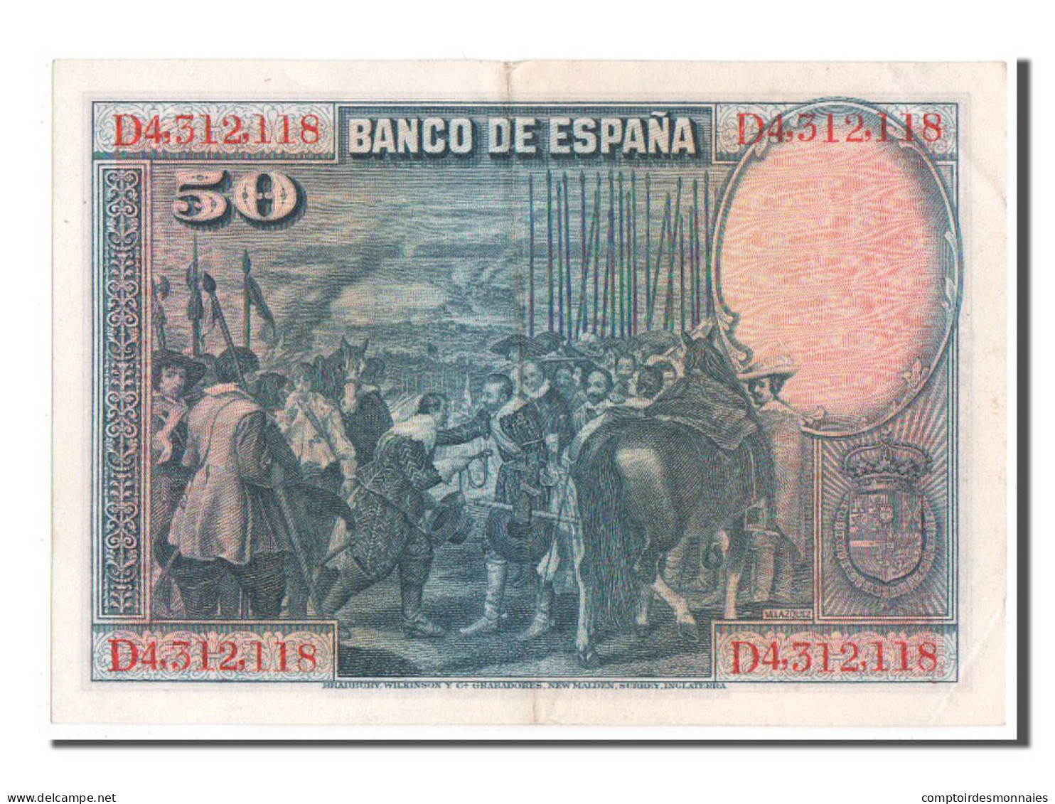 Billet, Espagne, 50 Pesetas, 1928, TTB - 50 Peseten