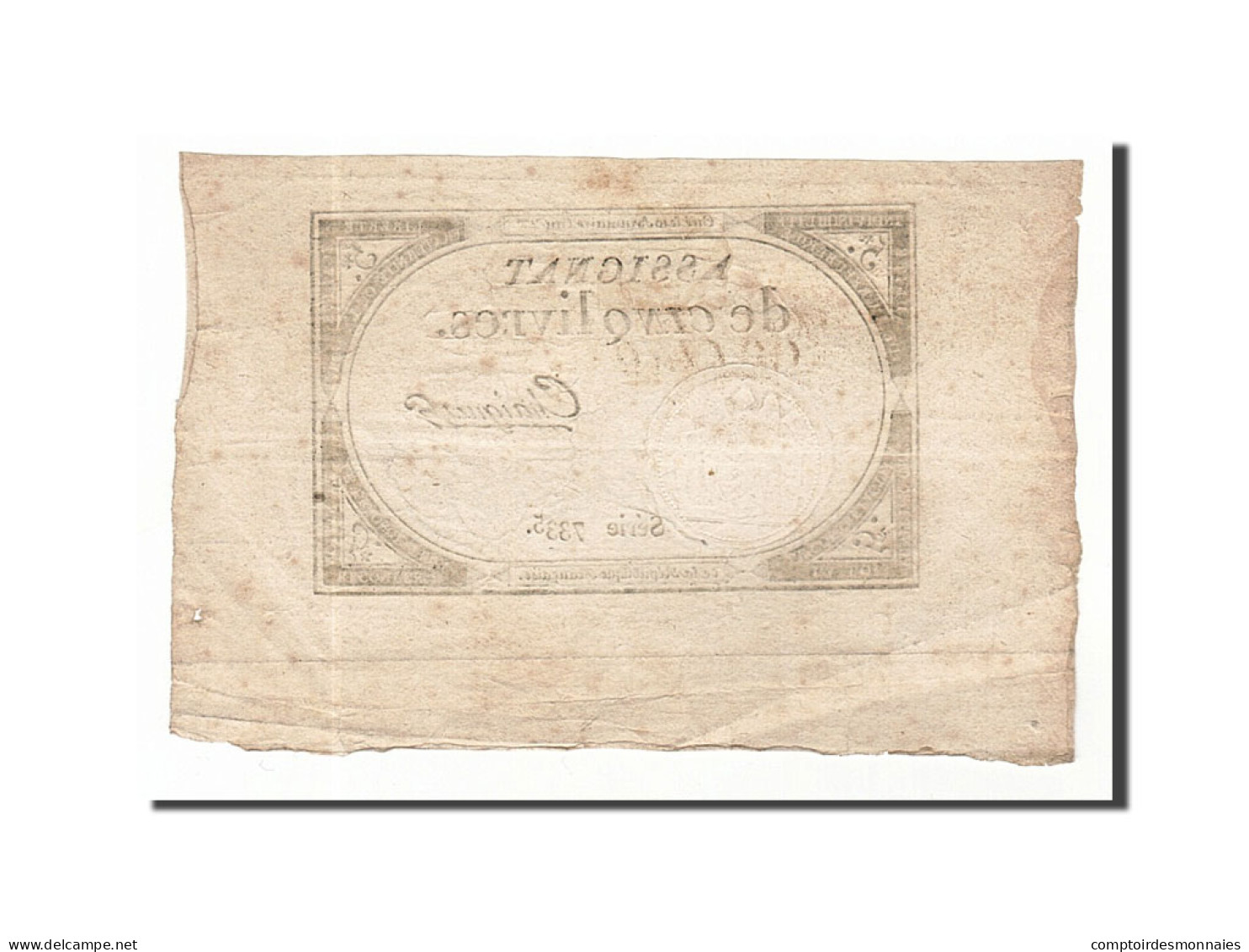 Billet, France, 5 Livres, 1793, Chaignet, TTB, KM:A76, Lafaurie:171 - Assignats