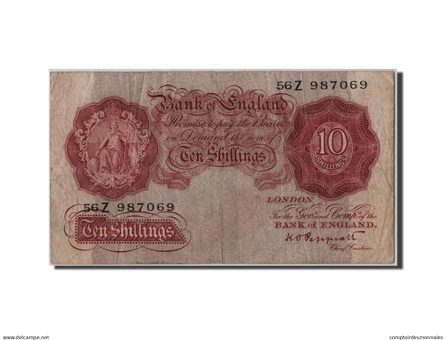 Billet, Grande-Bretagne, 10 Shillings, TB - 10 Shillings