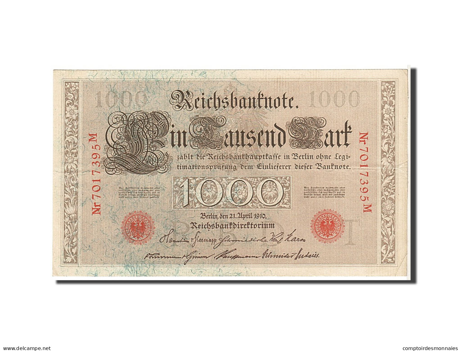 Billet, Allemagne, 1000 Mark, 1910, KM:44b, TTB - 1.000 Mark