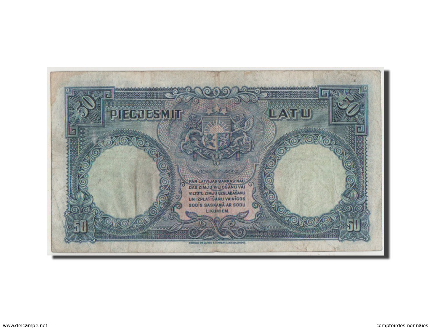 Billet, Latvia, 50 Latu, 1934, TB - Lettland