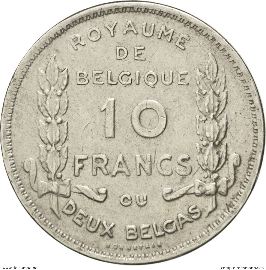 Monnaie, Belgique, 10 Francs-10 Frank, Deux / Twee Belgas, 1930, TTB+, Nickel - 10 Frank & 2 Belgas