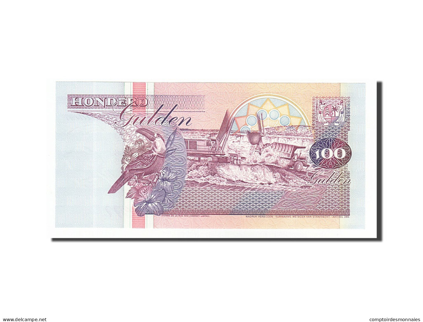 Billet, Suriname, 100 Gulden, 1991, 1991-07-09, NEUF - Surinam