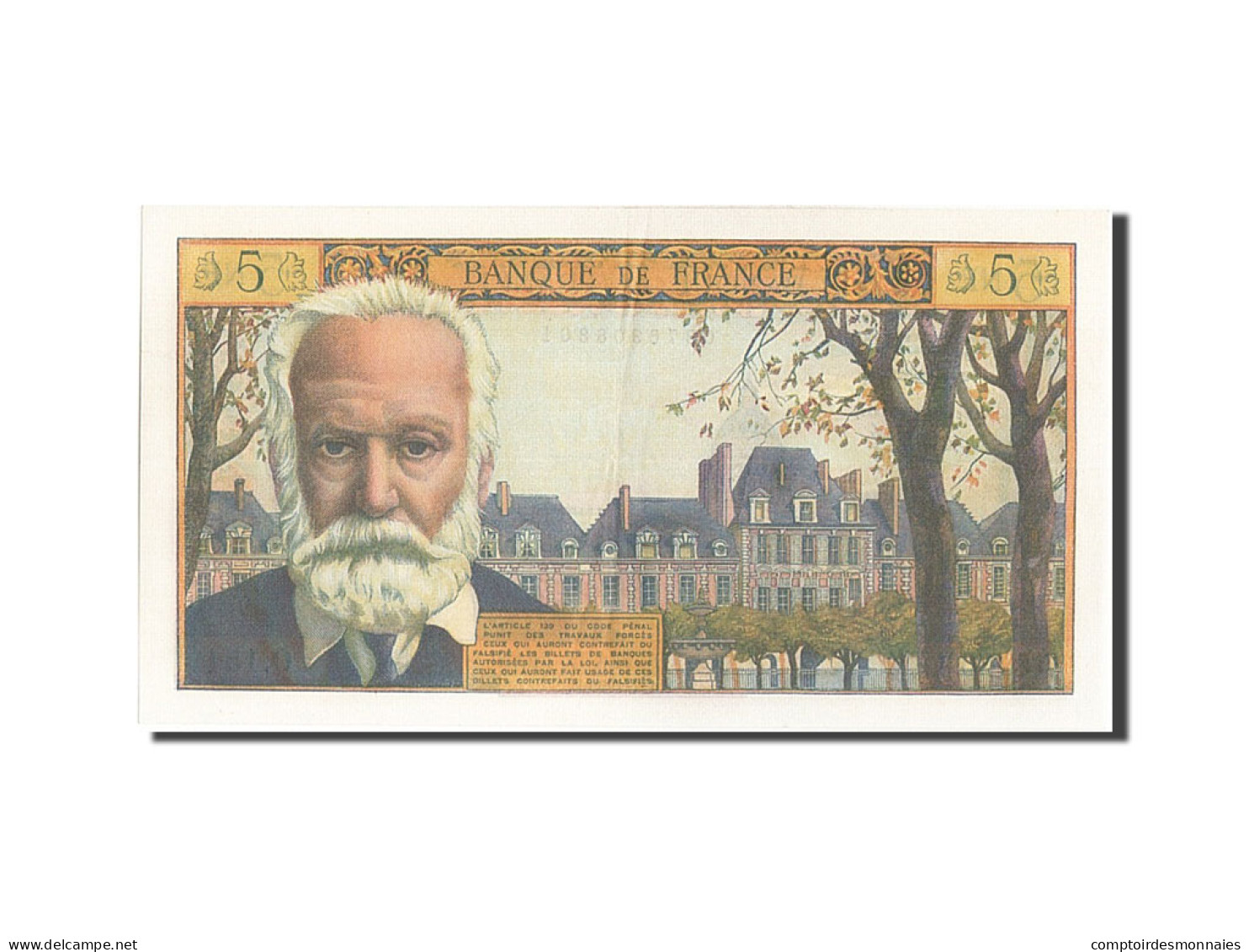 Billet, France, 5 Nouveaux Francs, 5 NF 1959-1965 ''Victor Hugo'', 1965 - 5 NF 1959-1965 ''Victor Hugo''