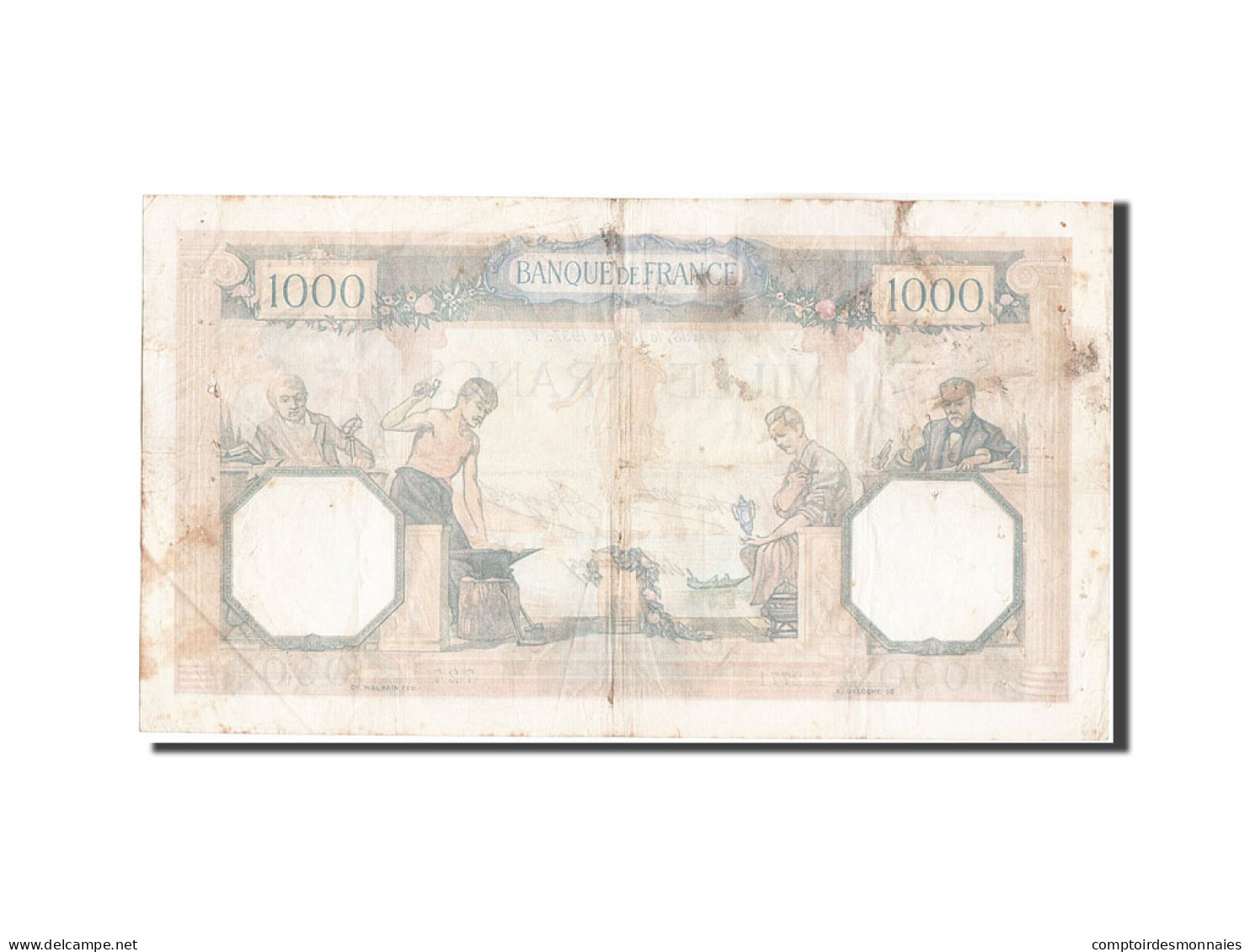 Billet, France, 1000 Francs, 1 000 F 1927-1940 ''Cérès Et Mercure'', 1937 - 1 000 F 1927-1940 ''Cérès Et Mercure''