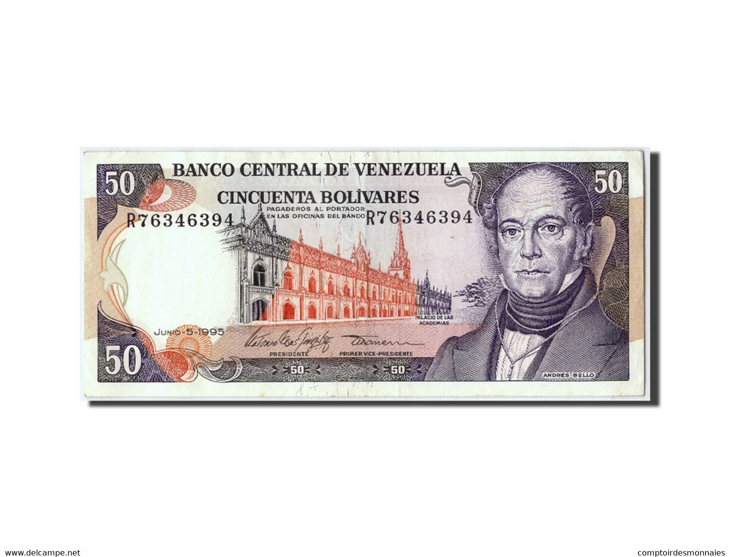 Billet, Venezuela, 50 Bolivares, 1995, 1995-06-05, SUP - Venezuela