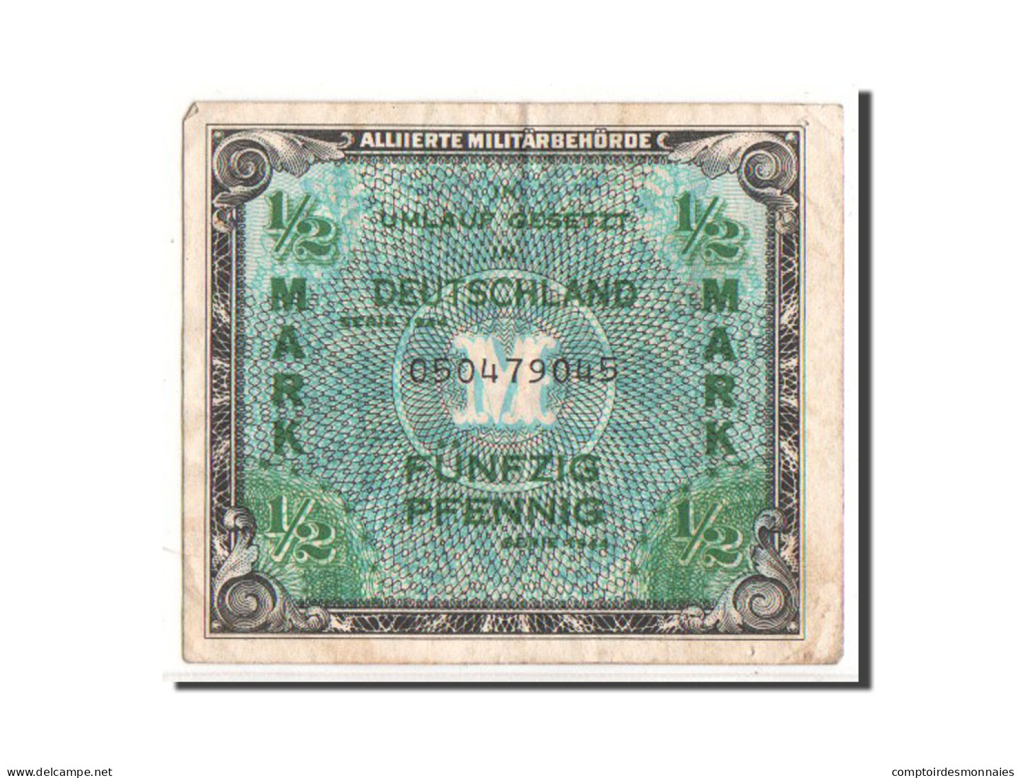 Billet, Allemagne, 1/2 Mark, 1944, TB+ - 1/2 Mark