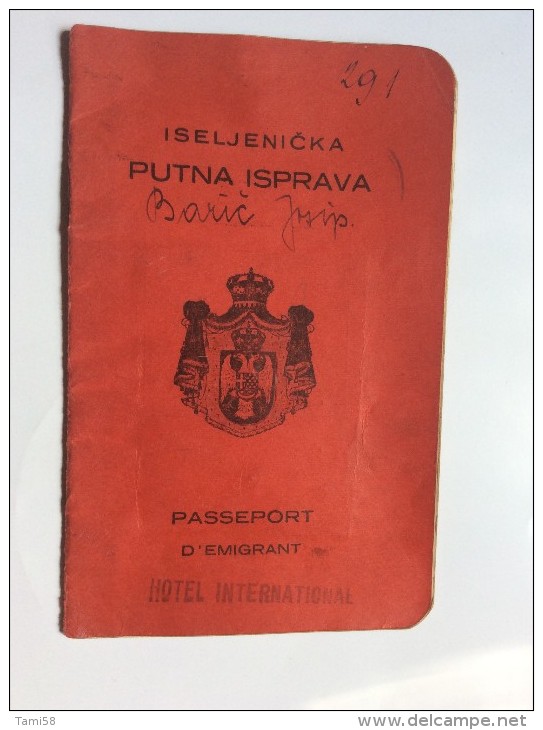 PASSEPORT D´EMIGRANT  PASSPORT REISEPASS  1927. KINDOM OF  SHS &#268;RNOMELJ  CRNOMELJ    VISA TO: CANADA - Historical Documents