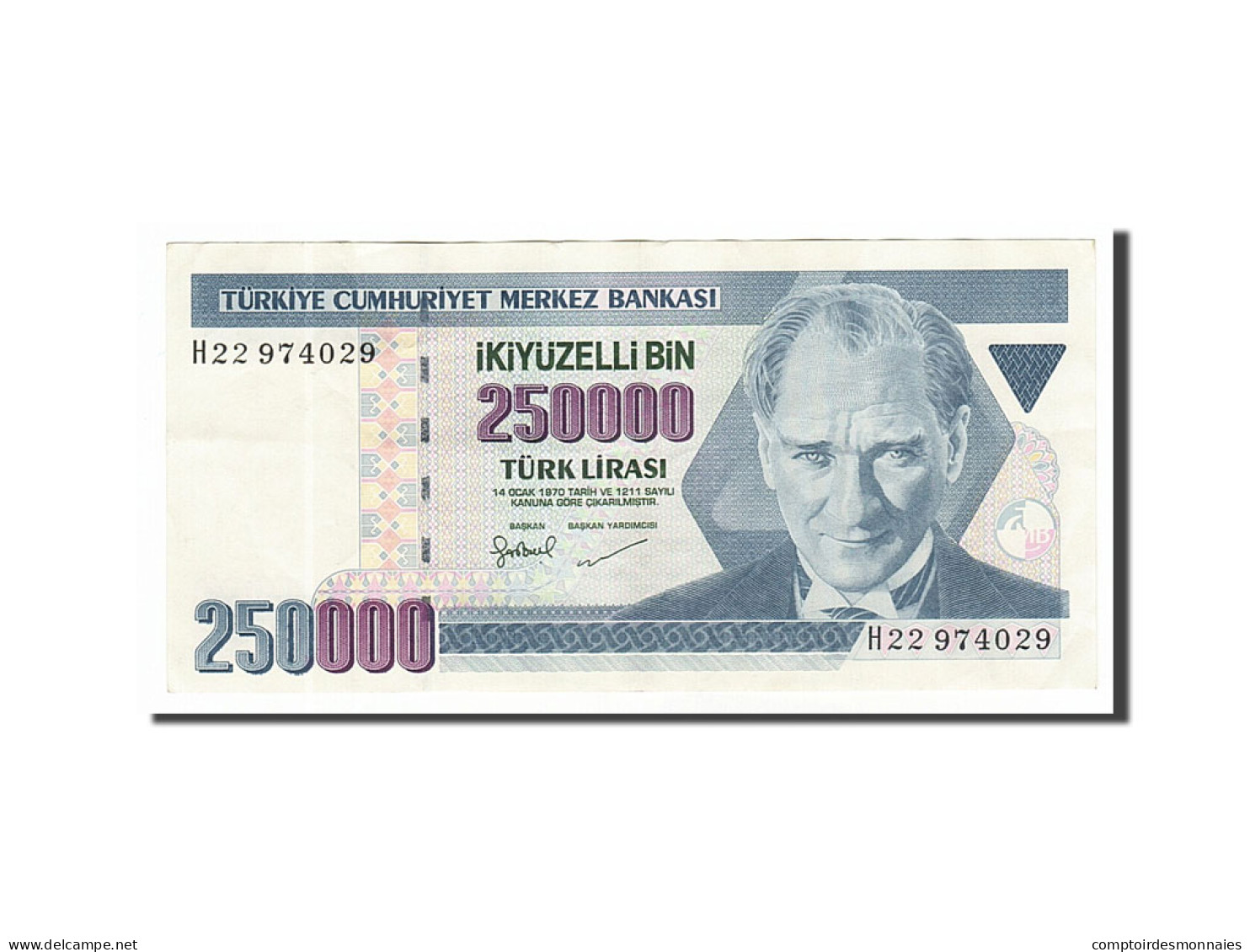 Billet, Turquie, 250,000 Lira, 1998, SUP - Turkije