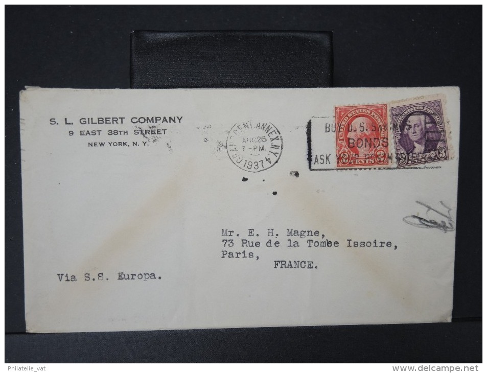 ETATS UNIS -  ARCHIVE DE 48 Enveloppes De New York Pour Paris Période 1930/38 Toutes Par Bateau A étudier  P4185 - Colecciones & Lotes