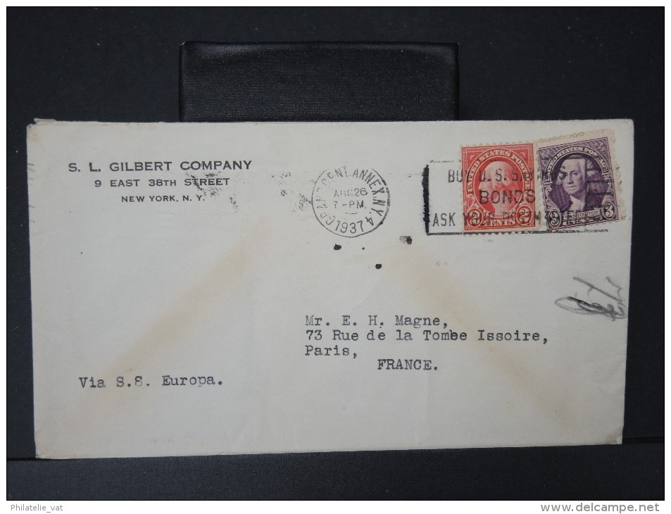 ETATS UNIS -  ARCHIVE DE 48 Enveloppes De New York Pour Paris Période 1930/38 Toutes Par Bateau A étudier  P4185 - Collections