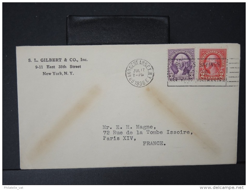 ETATS UNIS -  ARCHIVE DE 48 enveloppes de New York pour Paris période 1930/38 toutes par bateau a étudier  P4185