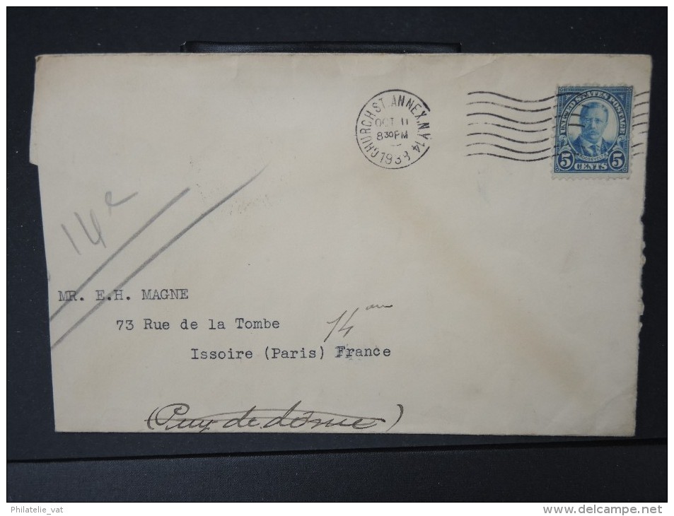 ETATS UNIS -  ARCHIVE DE 48 enveloppes de New York pour Paris période 1930/38 toutes par bateau a étudier  P4185