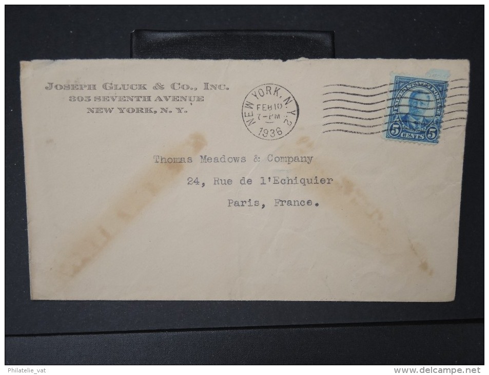 ETATS UNIS -  ARCHIVE DE 48 enveloppes de New York pour Paris période 1930/38 toutes par bateau a étudier  P4185