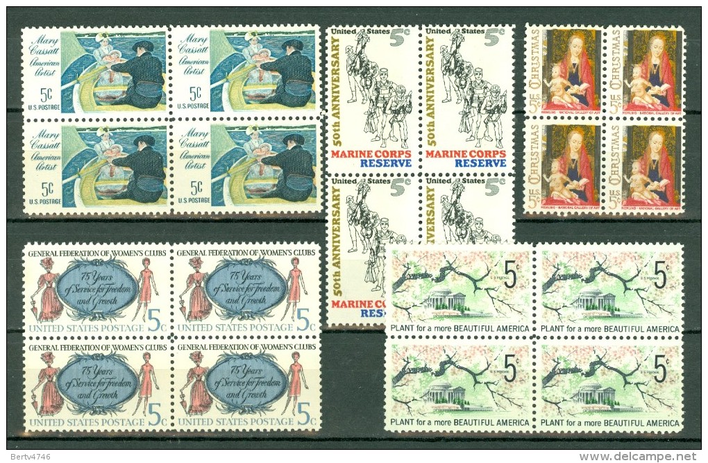 USA  5 X  Block Of 4 MNH - Andere & Zonder Classificatie