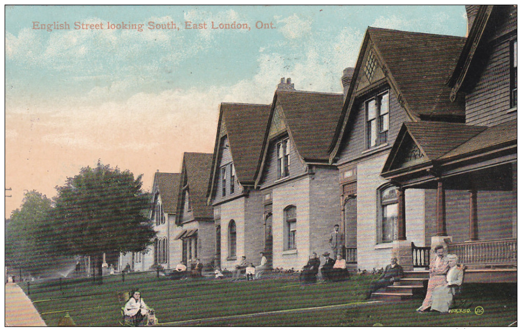 EAST LONDON , Ontario , Canada , PU-1908 ; English Street Looking South - London