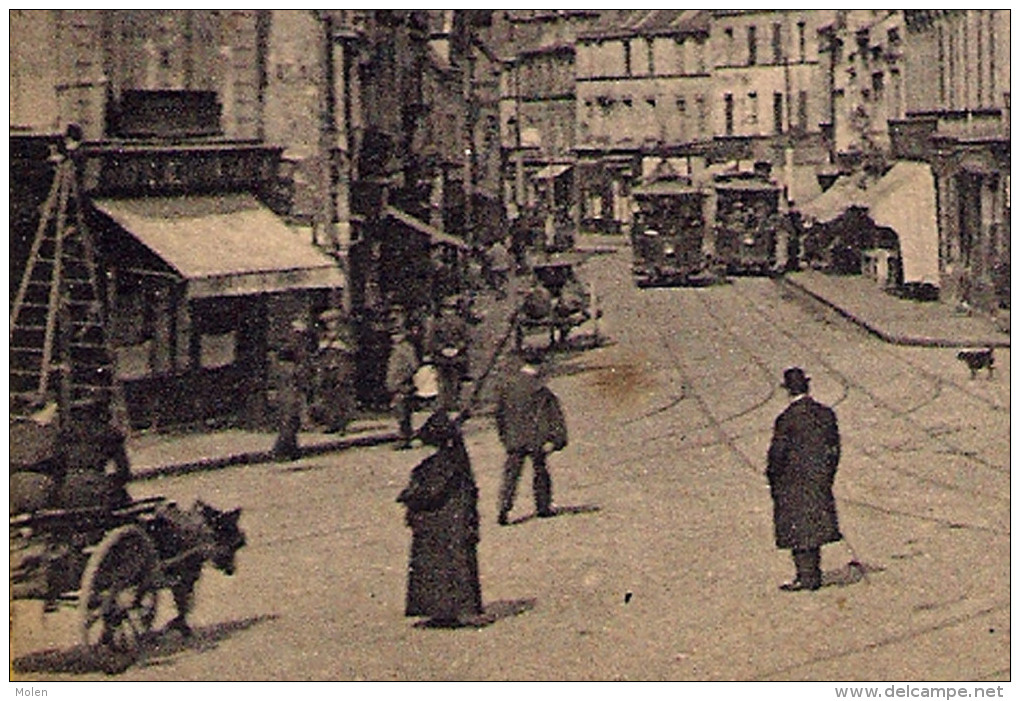 ATTELAGE DE CHIEN (à Gauche) - TRAMWAY TRAM – PLACE ST-SEVER & LA RUE LAFAYETTE * Circ. 1918 * ROUEN 790 - Rouen