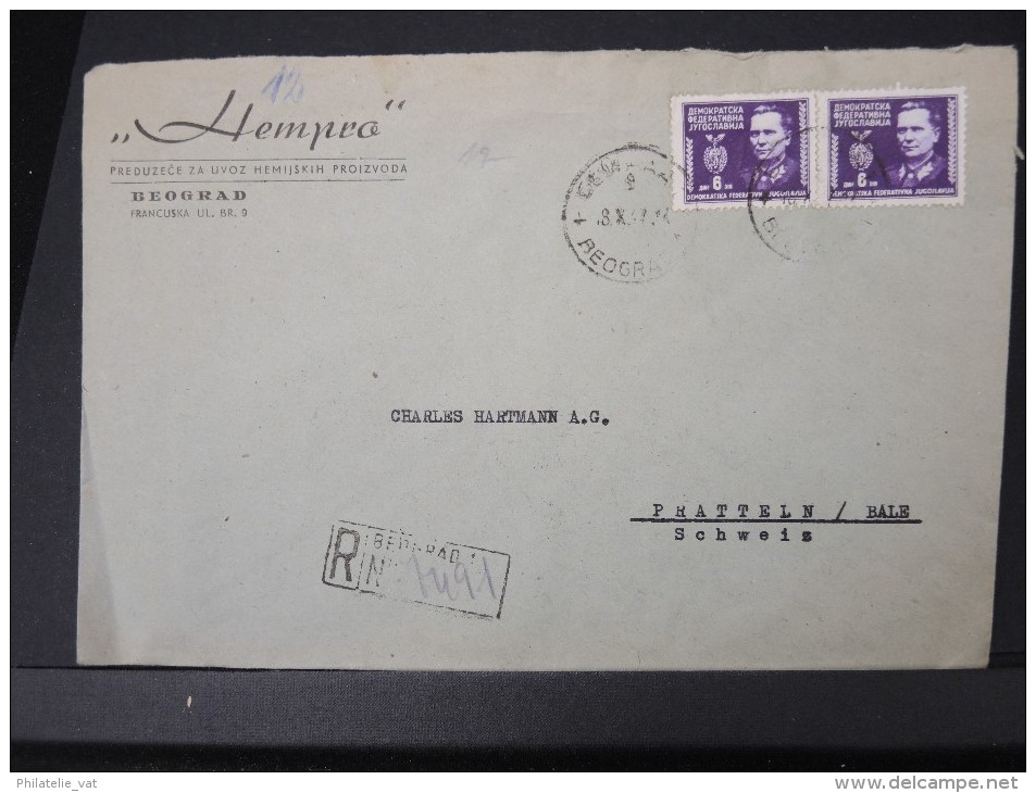 YOUGOSLAVIE - Lot De 6 Enveloppes  Pour La Suisse  Période 1947/48    Pour étude     P4207 - Briefe U. Dokumente