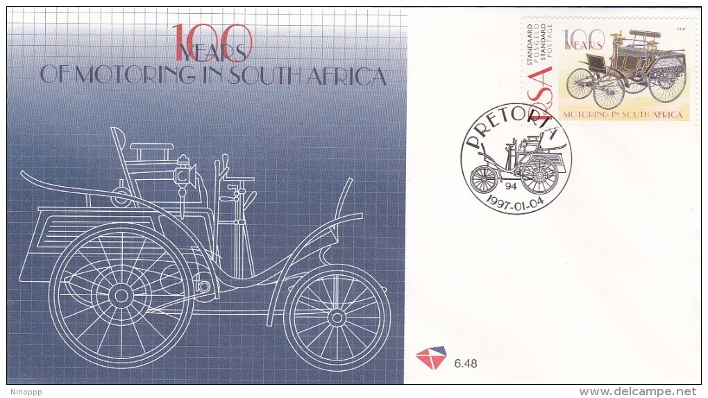 South Africa 1997 100 Years Of Motoring Souvenir Cover - Covers & Documents
