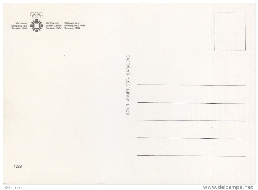 Olympic Games Sarajevo 1984 Logo Postcard Ilidza - Olympic Games