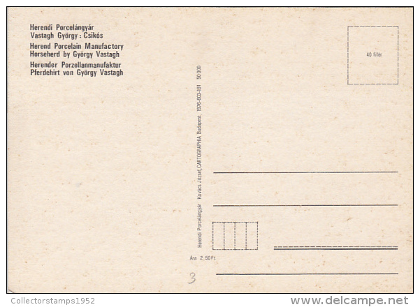 17804- HEREND PORCELAIN FACTORY, STATUETTE - Cartes Porcelaine