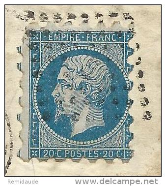 1861 - PIQUAGE SUSSE Sur LETTRE De PARIS Pour LYON - 1853-1860 Napoleon III