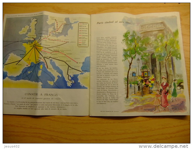 INFORMACION TURISTICA - FRANCIA Y SUS REGIONES - FERROCARRILS FRANCESES Año 1954 - Cuadernillos Turísticos